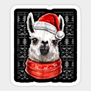 Christmas Sweater Llama Shirt Christmas Llama Gift Girl Sticker